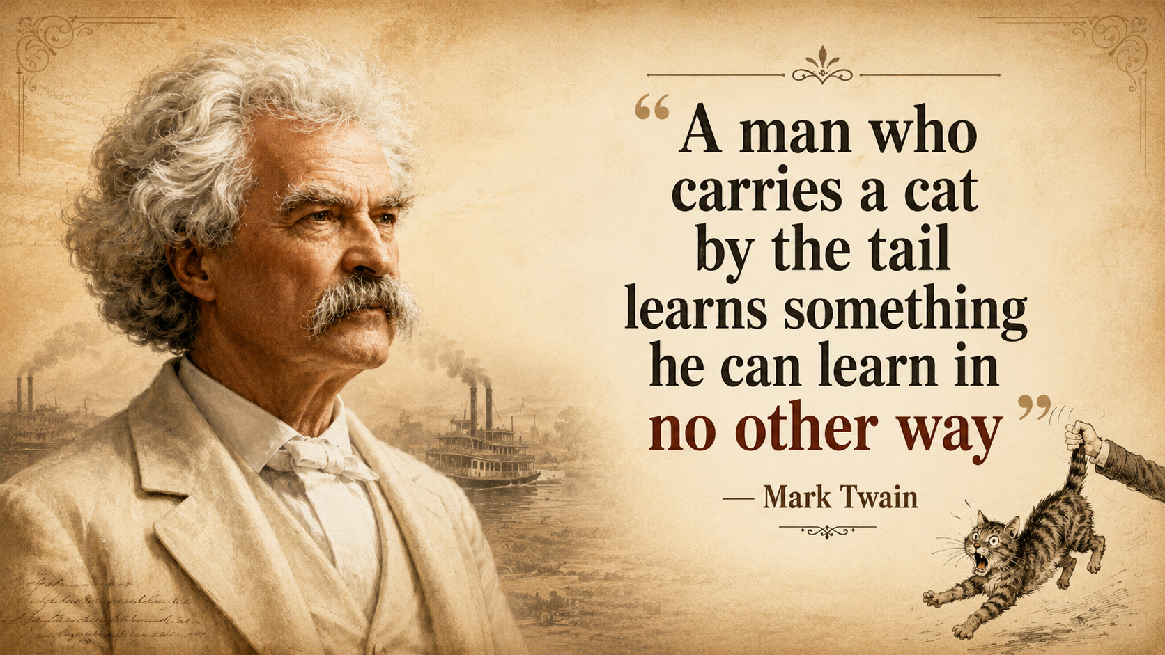 Mark Twain quote about learning by experience